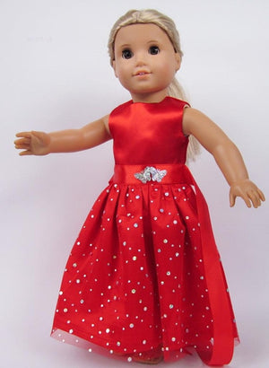 Doll Baby Dress Doll Clothes Handmade Western Dress For 18 Inch American Doll & 43 Cm Baby Doll For Our Generation  Girl`s Toy