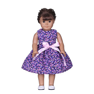 Doll Baby Dress Doll Clothes Handmade Western Dress For 18 Inch American Doll & 43 Cm Baby Doll For Our Generation  Girl`s Toy