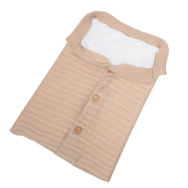 Baby Stroller Sleeping Bag Newborn Cotton Knitting Envelope Autumn Winter Warm Sleepsacks For Footmuff Swaddle Wrap Slaapzak