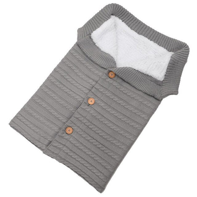 Baby Stroller Sleeping Bag Newborn Cotton Knitting Envelope Autumn Winter Warm Sleepsacks For Footmuff Swaddle Wrap Slaapzak