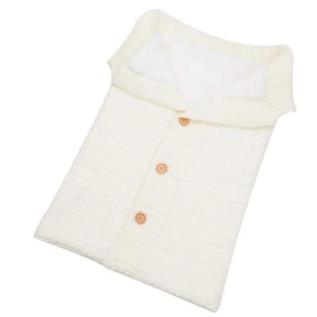 Baby Stroller Sleeping Bag Newborn Cotton Knitting Envelope Autumn Winter Warm Sleepsacks For Footmuff Swaddle Wrap Slaapzak