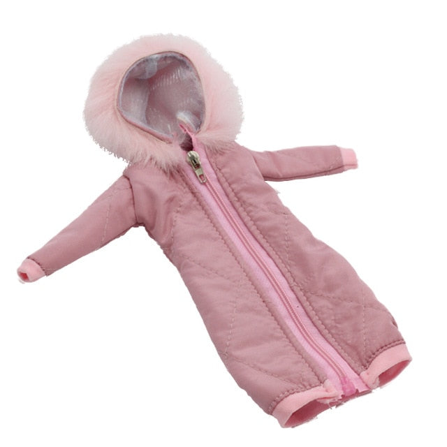 Pretty Long Coat Cotton Dress 1/6 Clothes Toy Winter Wear Wedding Dress Skirt 1/6 BJD Doll Jacket Coat Accessories for Barbies