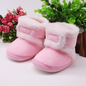 Warm Newborn Toddler Boots Winter First Walkers baby Girls Boys Shoes Soft Sole Fur Snow Booties for 0-18M