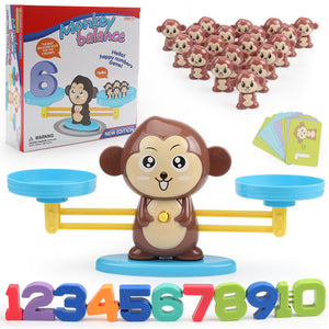 Monkey Digital Balance Scale Toy Early Learning Balance Children Enlightenment Digital Addition and Subtraction Math Scales Toys