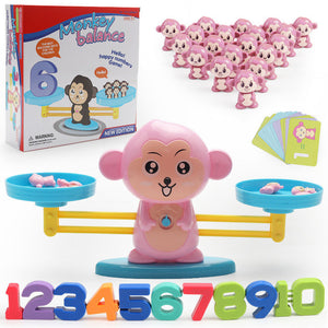 Monkey Digital Balance Scale Toy Early Learning Balance Children Enlightenment Digital Addition and Subtraction Math Scales Toys