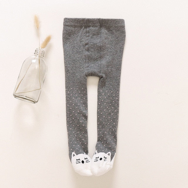 Baby Autumn Winter Tights Baby Toddler Kid Girl Stockings Cotton Warm Pantyhose Solid Cartoon Newborn Tight Infant Pantyhose