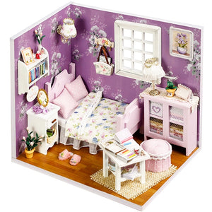 CUTEBEE Doll House DIY Miniature Dollhouse Model Wooden Toy Furnitures Casa De Boneca Dolls Houses Toys Birthday Gift H012