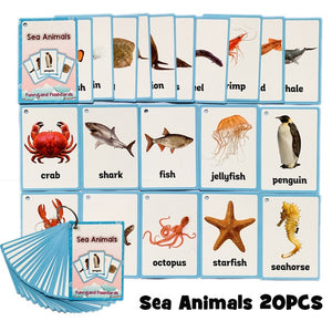 Children Baby English Learning Word Card Pocket Flash Learning Montessori Educational Toys Word Table Game Card for Kids
