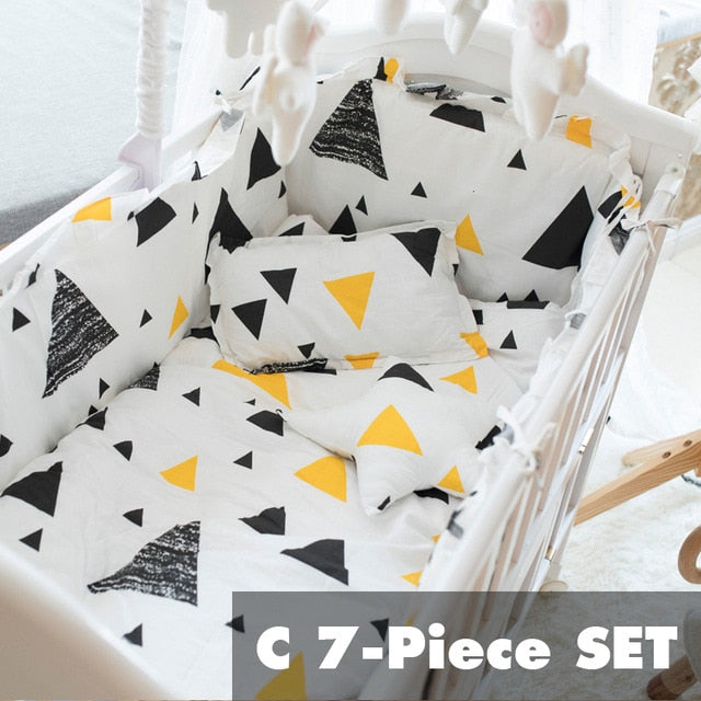 Multiple sizes baby crib Bedding Four Or Five Set Pure Cotton Defence Collide Can Unpick And Wash Full Cotton bumper pillow