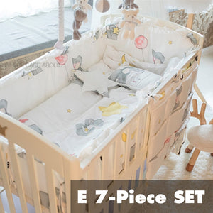 Multiple sizes baby crib Bedding Four Or Five Set Pure Cotton Defence Collide Can Unpick And Wash Full Cotton bumper pillow
