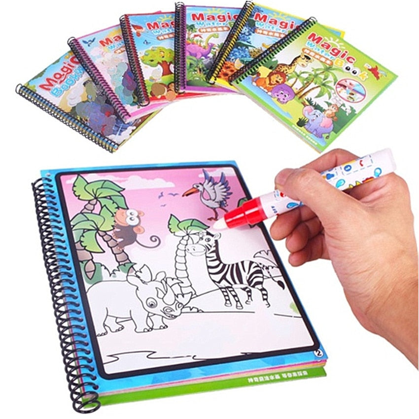 Montessori Painting Drawing Board For Kids Toys Magic Water Drawing Book Coloring Book Doodle & Magic Pen Birthday Gift
