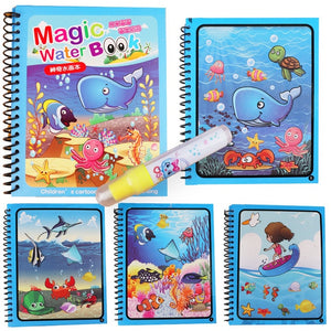 Montessori Painting Drawing Board For Kids Toys Magic Water Drawing Book Coloring Book Doodle & Magic Pen Birthday Gift