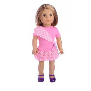 Doll Baby Dress Doll Clothes Handmade Western Dress For 18 Inch American Doll & 43 Cm Baby Doll For Our Generation  Girl`s Toy