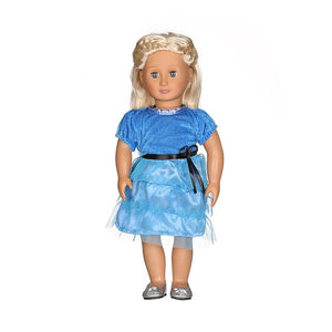 Doll Baby Dress Doll Clothes Handmade Western Dress For 18 Inch American Doll & 43 Cm Baby Doll For Our Generation  Girl`s Toy