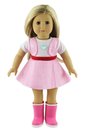 Doll Baby Dress Doll Clothes Handmade Western Dress For 18 Inch American Doll & 43 Cm Baby Doll For Our Generation  Girl`s Toy