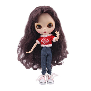 Blyth Doll Clothes 15 Styles 1 Set Clothes=Sweater+Jeans For BJD 30 Cm 1/6 Blyth Doll Dress For Generation Girl`s Christmas Toy
