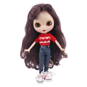 Blyth Doll Clothes 15 Styles 1 Set Clothes=Sweater+Jeans For BJD 30 Cm 1/6 Blyth Doll Dress For Generation Girl`s Christmas Toy