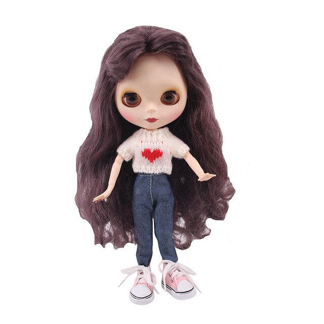 Blyth Doll Clothes 15 Styles 1 Set Clothes=Sweater+Jeans For BJD 30 Cm 1/6 Blyth Doll Dress For Generation Girl`s Christmas Toy
