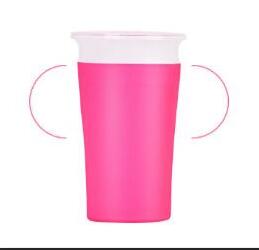 1PC 360 Baby Cups Can Be Rotated Magic Cup Baby Learning Drinking Cup LeakProof Child Water Cup Bottle 260ML Copos