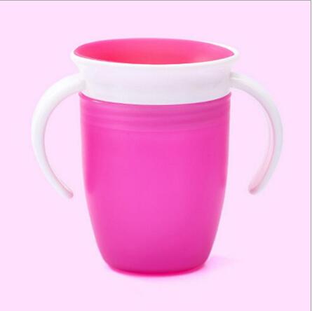 1PC 360 Baby Cups Can Be Rotated Magic Cup Baby Learning Drinking Cup LeakProof Child Water Cup Bottle 260ML Copos