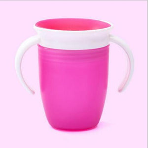 1PC 360 Baby Cups Can Be Rotated Magic Cup Baby Learning Drinking Cup LeakProof Child Water Cup Bottle 260ML Copos
