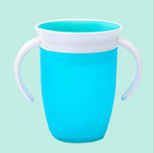 1PC 360 Baby Cups Can Be Rotated Magic Cup Baby Learning Drinking Cup LeakProof Child Water Cup Bottle 260ML Copos