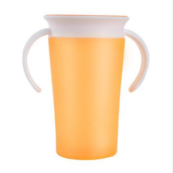1PC 360 Baby Cups Can Be Rotated Magic Cup Baby Learning Drinking Cup LeakProof Child Water Cup Bottle 260ML Copos