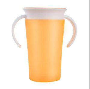 1PC 360 Baby Cups Can Be Rotated Magic Cup Baby Learning Drinking Cup LeakProof Child Water Cup Bottle 260ML Copos