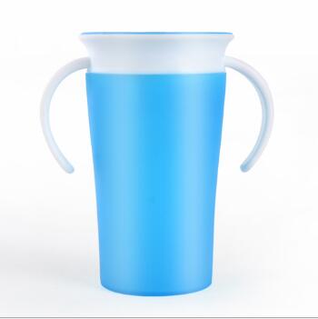 1PC 360 Baby Cups Can Be Rotated Magic Cup Baby Learning Drinking Cup LeakProof Child Water Cup Bottle 260ML Copos