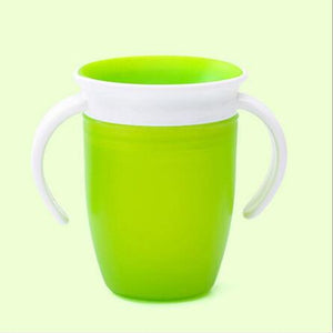 1PC 360 Baby Cups Can Be Rotated Magic Cup Baby Learning Drinking Cup LeakProof Child Water Cup Bottle 260ML Copos