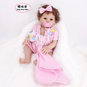 Child Reborn Full Silicone Reborn Full Silicone Body Baby Dolls Boy Girl Twin 43CM Vinyl Realistic Mini Moll Bath Toy waterproof