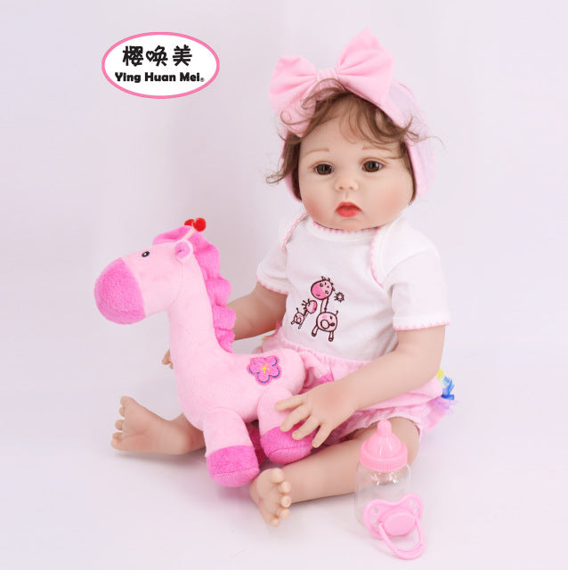 Child Reborn Full Silicone Reborn Full Silicone Body Baby Dolls Boy Girl Twin 43CM Vinyl Realistic Mini Moll Bath Toy waterproof