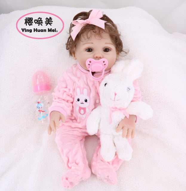 Child Reborn Full Silicone Reborn Full Silicone Body Baby Dolls Boy Girl Twin 43CM Vinyl Realistic Mini Moll Bath Toy waterproof