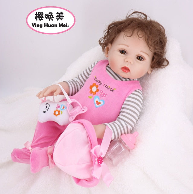 Child Reborn Full Silicone Reborn Full Silicone Body Baby Dolls Boy Girl Twin 43CM Vinyl Realistic Mini Moll Bath Toy waterproof