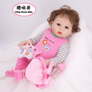 Child Reborn Full Silicone Reborn Full Silicone Body Baby Dolls Boy Girl Twin 43CM Vinyl Realistic Mini Moll Bath Toy waterproof