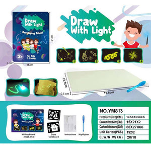 Big Size Illuminate Drawing Board Light In Dark Children Kids Paint Toy DIY Educaitonal 2019 Boy Girl Toys