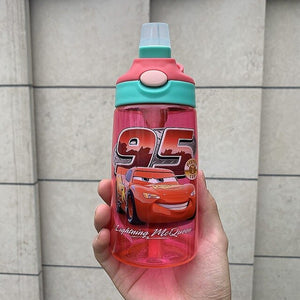 480ML Kids Water Cup Creative Cartoon Baby Feeding Cups With Straws Leakproof Water Bottles Outdoor Portable Children's Cups