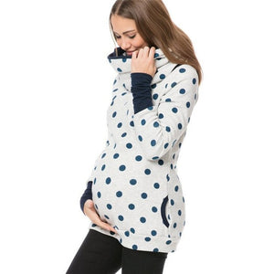 Maternity Breastfeeding Hoodie Autumn Pregnant Sweatshirt  Women Pregnancy Hooded Lactation Clothes For Nursing Mothers Clothing