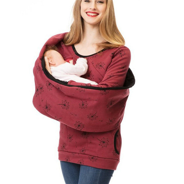 Maternity Breastfeeding Hoodie Autumn Pregnant Sweatshirt  Women Pregnancy Hooded Lactation Clothes For Nursing Mothers Clothing