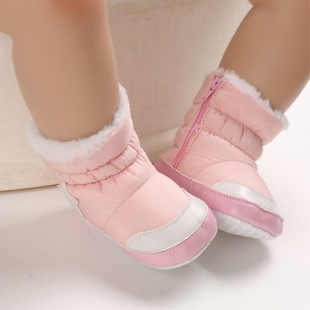 DOGEEK 0-18M Winter Baby Girl Boy Booties Infant Toddler Snow Boots Newborn Warm Anti-slip Soft Sole Shoes Fashion Anti-dirty