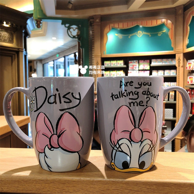 1 Piece 500mL Disney Mickey Minnie Cartoon Ceramic Water Cup Coffee Milk Mug Home Office Collection Cups Women Girl Gifts