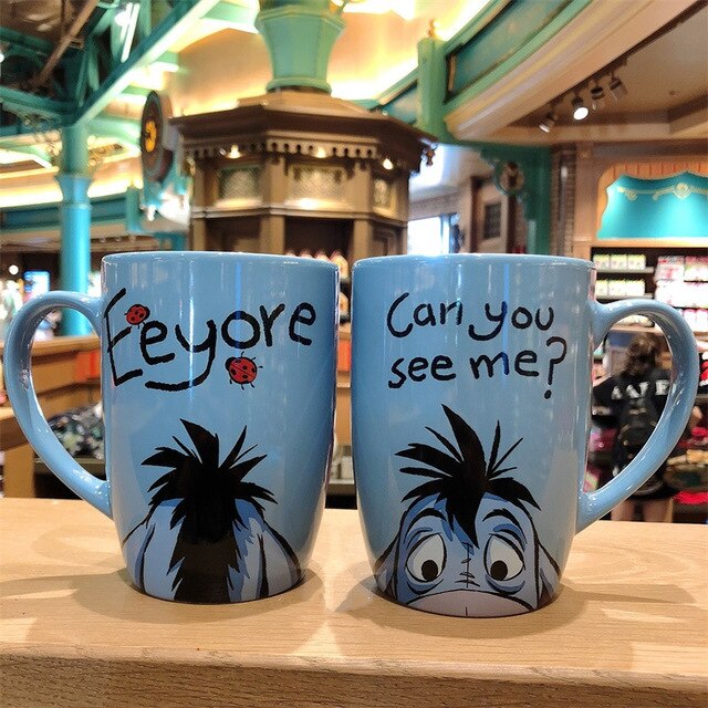 1 Piece 500mL Disney Mickey Minnie Cartoon Ceramic Water Cup Coffee Milk Mug Home Office Collection Cups Women Girl Gifts