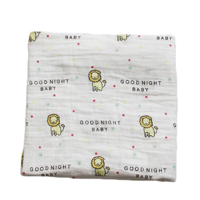Muslin Blanket 100% Cotton Baby Swaddles 120*120cm Soft Newborn Blankets Bath Gauze Infant Kids Wrap Sleepsack Stroller Cover