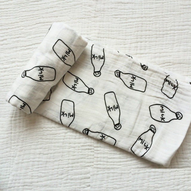 Muslin Blanket 100% Cotton Baby Swaddles 120*120cm Soft Newborn Blankets Bath Gauze Infant Kids Wrap Sleepsack Stroller Cover