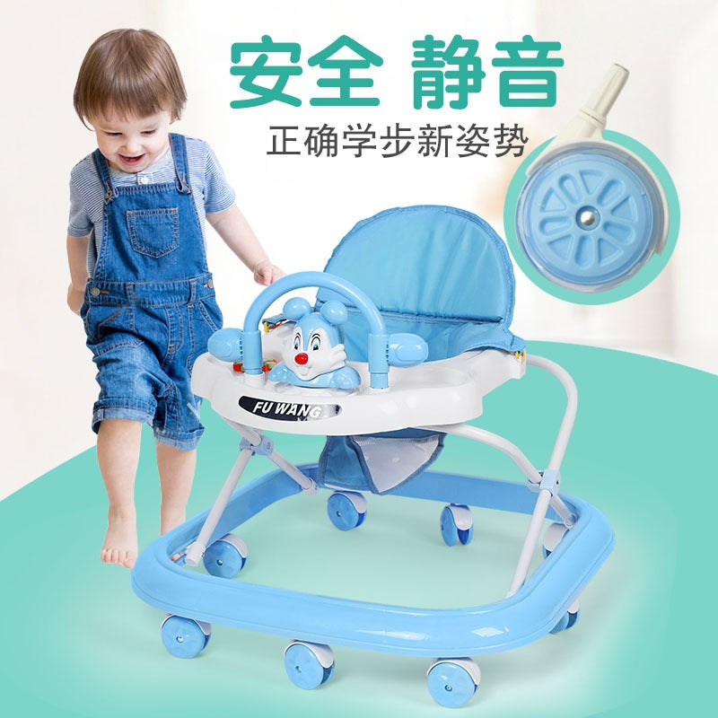 Baby Walker Young CHILDREN'S Multi-functional Anti-Falling GIRL'S Male Baby Anti-O Type Leg Started Car 6-12 Month