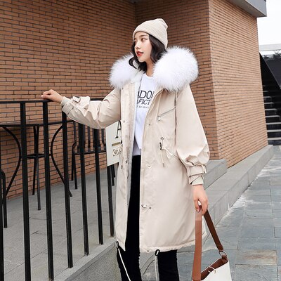 Pregnant Women Winter Jacket 2019 New Fashion Sweet Plus Velvet Thick Coat Belt Tide Cotton Clothing Fur Collar Hooded Top f1759