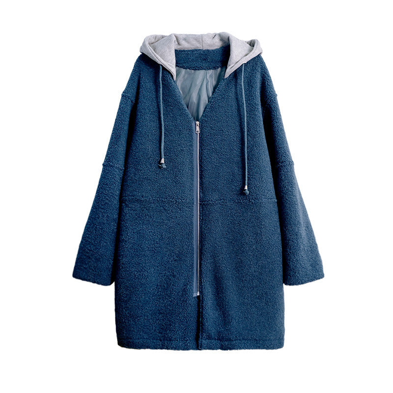 Long Coats Fleece Jackets Winter Warm Teddy Coat Cardigan Office Lady Sexy Pregnant woman Wool Blends Full Tops Overcoats