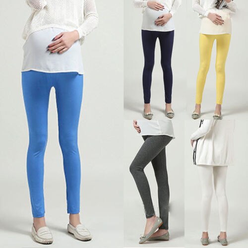 Pregnant Women Ladies Fashion Colorful Thick Comfortable Warmer Leggings Maternity Pants Capris
