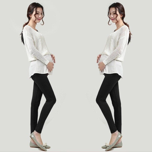 Pregnant Women Ladies Fashion Colorful Thick Comfortable Warmer Leggings Maternity Pants Capris
