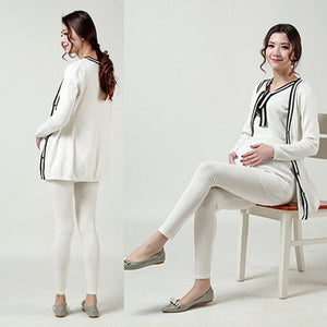 Pregnant Women Ladies Fashion Colorful Thick Comfortable Warmer Leggings Maternity Pants Capris